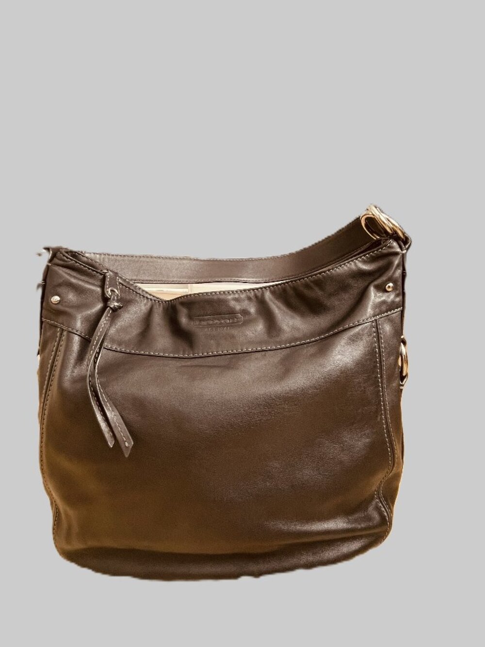 Coach Zoe Black Leather Hobo Shoulder Bag F14706